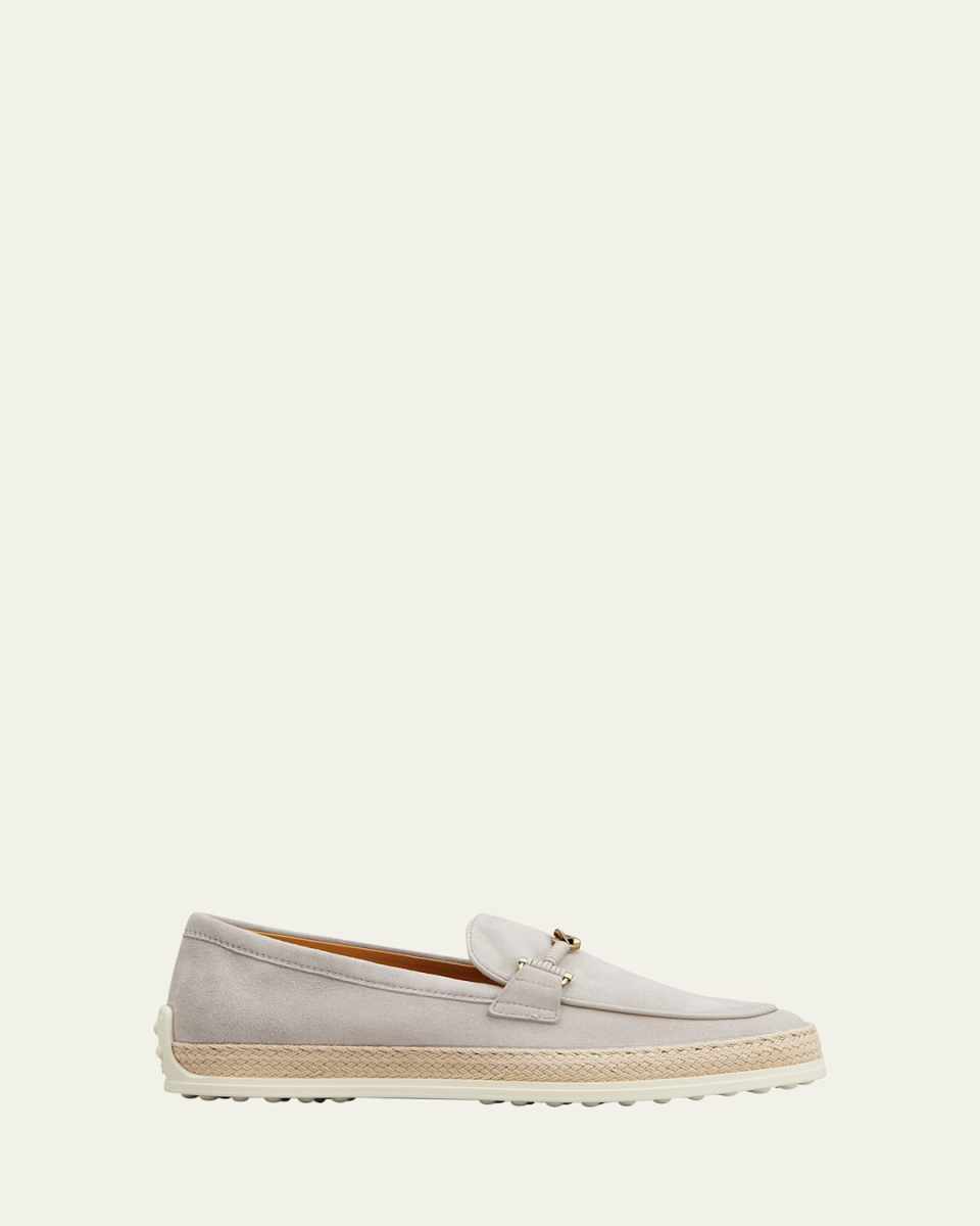 Gomma Suede T-Ring Espadrille Loafers